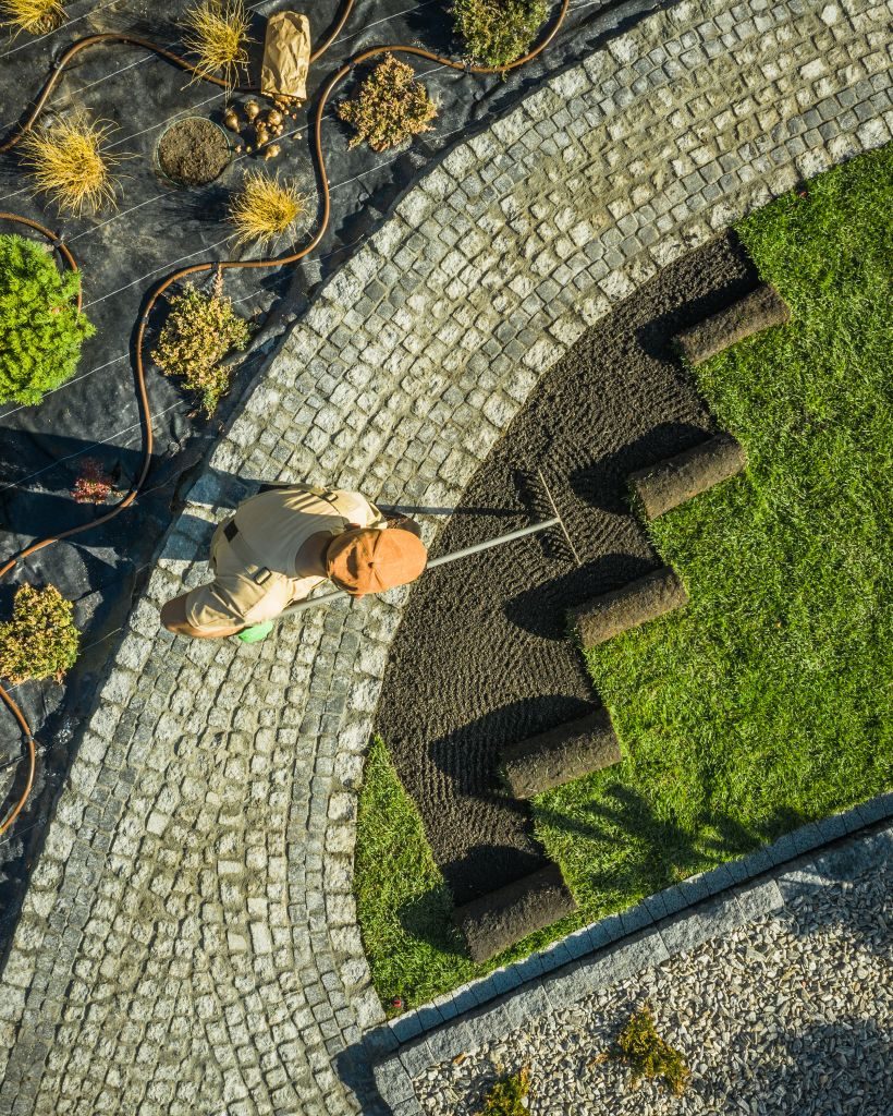 Servizio di giardinaggio rifacimento prato